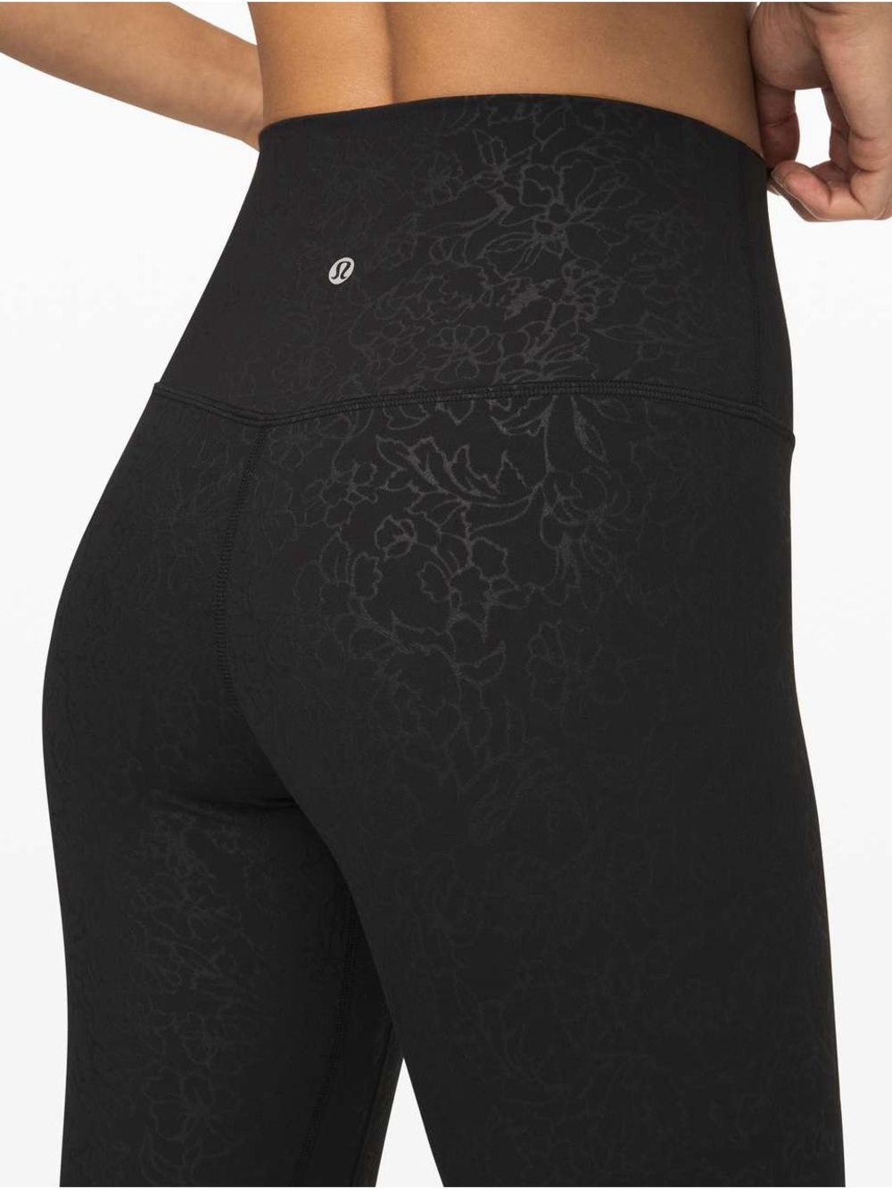 Rare Lululemon Align Legging Size 4 Folk Floral Emboss Black